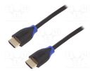 Cable; HDMI 2.0; HDMI plug,both sides; 2m; black LOGILINK