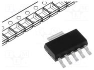 IC: voltage regulator; LDO,linear,fixed; 3.3V; 0.3A; SOT223-5; SMD 