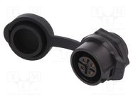 Connector: circular; socket; size 16; 02; female; PIN: 4; for latch LUTRONIC
