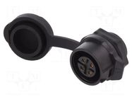Connector: circular; socket; size 16; 02; female; PIN: 4; 400V; 10A LUTRONIC