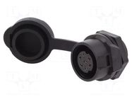 Connector: circular; socket; size 16; 02; female; PIN: 7; 400V; 5A LUTRONIC