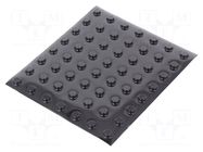 Self-adhesive foot; H: 2.8mm; black; polyurethane; Dim: Ø8mm 3M