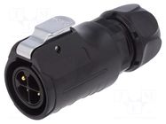 Connector: circular; plug; size 20; 02; male; PIN: 4; 500V; Quicklock LUTRONIC