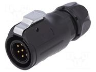 Connector: circular; plug; size 20; 02; male; PIN: 7; 500V; Quicklock LUTRONIC