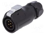 Connector: circular; plug; size 20; 02; male; PIN: 7; 500V; Quicklock LUTRONIC