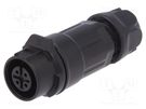 Connector: circular; plug; size 12; 02; female; PIN: 4; for latch LUTRONIC