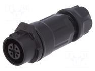 Connector: circular; plug; size 12; 02; female; PIN: 4; 125V; 5A; IP67 LUTRONIC