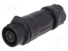 Connector: circular; plug; size 12; 02; female; PIN: 5; for latch LUTRONIC