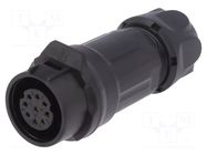 Connector: circular; plug; size 16; 02; female; PIN: 9; 400V; 5A; IP67 LUTRONIC