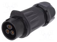 Connector: circular; plug; size 20; 02; female; PIN: 3; 500V; 20A LUTRONIC