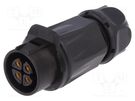 Connector: circular; plug; size 20; 02; female; PIN: 4; for latch LUTRONIC
