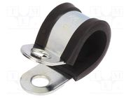Fixing clamp; ØBundle : 22mm; W: 25mm; steel; Cover material: EPDM MPC INDUSTRIES