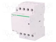 Contactor: 3-pole installation; 63A; 230÷240VAC; NO x3; IP20; 500V SCHNEIDER ELECTRIC