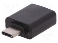 Adapter; USB 3.0; USB A socket,USB C plug; nickel plated; 5Gbps DIGITUS