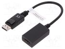 Adapter; DisplayPort 1.1a; DisplayPort plug,HDMI socket; 150mm DIGITUS