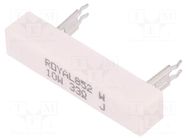 Resistor: wire-wound; THT; 33Ω; 10W; ±5%; Ø7x24mm; 10x9x49mm ROYALOHM