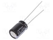 Capacitor: electrolytic; THT; 33uF; 63VDC; Ø8x11.5mm; Pitch: 3.5mm NICHICON