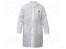 Coat; ESD; M,men's; cotton,carbon fiber; white; 1÷100MΩ ELME