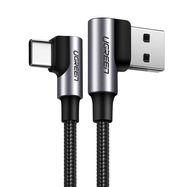 Ugreen angle cable USB cable - USB Type C Quick Charge 3.0 QC3.0 3 A 0.5 m gray (US176 20855), Ugreen
