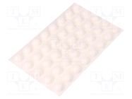 Self-adhesive foot; H: 7.9mm; white; polyurethane; Dim: 16x16mm 3M