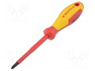 Screwdriver; insulated; Phillips; PH2; Blade length: 100mm; 1kVAC KNIPEX
