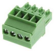 TERMINAL BLOCK PLUGGABLE, 4 POSITION, 28-16AWG