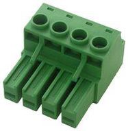 TERMINAL BLOCK PLUGGABLE, 4 POSITION, 24-10AWG