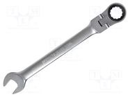 Wrench; combination spanner,with ratchet,with joint; 10mm PROLINE