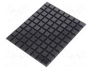 Self-adhesive foot; H: 3mm; black; polyurethane; Dim: 12.7x12.7mm 3M