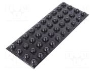 Self-adhesive foot; H: 9.7mm; black; polyurethane; Dim: Ø19.1mm 3M