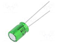 Capacitor: electrolytic; bipolar; THT; 22uF; 35VDC; Ø8x11.5mm; ±20% NICHICON