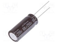 Capacitor: electrolytic; THT; 68uF; 250VDC; Ø12.5x31.5mm; ±20% NICHICON