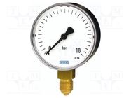 Manometer; -1÷15bar; Class: 1.6; 160mm; -20÷60°C; Enclos.mat: steel WIKA