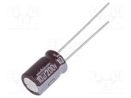 Capacitor: electrolytic; THT; 10uF; 200VDC; Ø8x11.5mm; Pitch: 3.5mm NICHICON