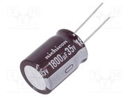 Capacitor: electrolytic; low ESR; THT; 1800uF; 35VDC; Ø18x25mm NICHICON