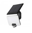 LED floodlight with solar panel and motion sensor, 10W, black, IP54, 4000K