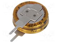 Supercapacitor; THT; 0.22F; 5.5VDC; ±20%; Ø11.5x12.5mm; -25÷70°C BIGCAP