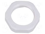 Nut; NPT1/2"; polyamide; UL94V-0; Thk: 6mm; Spanner: 27mm; grey HUMMEL