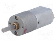 Motor: DC; with gearbox; 6VDC; 2.9A; Shaft: D spring; 120rpm; 125: 1 POLOLU