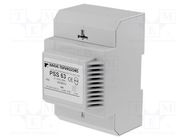 Transformer: mains; 63VA; 500VAC; 42V; Leads: terminal block; IP30 BREVE TUFVASSONS