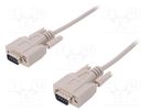 Cable; D-Sub 9pin plug,both sides; 2m; beige; connection 1: 1 DIGITUS