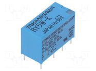 Relay: electromagnetic; DPDT; Ucoil: 5VDC; 1A; 0.5A/120VAC; PCB FCL Components