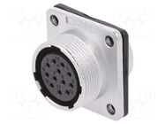 Connector: circular; socket; female; PIN: 12; WS; 400V; size 20 WEIPU
