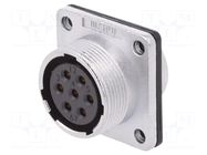 Connector: circular; socket; female; PIN: 7; WS; 500V; size 20 WEIPU