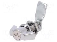 Lock; zinc and aluminium alloy; 33mm; chromium; Key code: 1333 RST ROZTOCZE