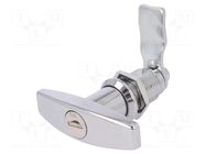 Lock; zinc and aluminium alloy; 33mm; chromium; Key code: 1333 RST ROZTOCZE