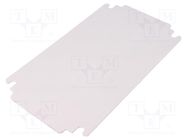 Mounting plate; polyester; W: 150mm; L: 265mm; Thk: 1.8mm 