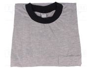 T-shirt; ESD; L (unisex); carbon fiber; grey ELME