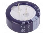 Supercapacitor; THT; 1F; 5.5VDC; ±20%; Body dim: Ø20.5x7.6mm; EDLC BIGCAP