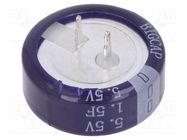 Supercapacitor; THT; 1.5F; 5.5VDC; ±20%; Ø20.5x7.6mm; -25÷70°C BIGCAP